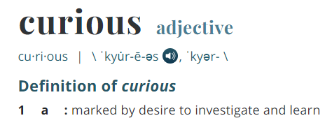 Curious defined